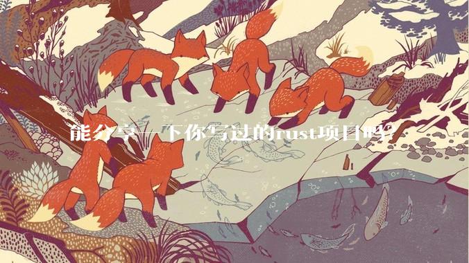 能分享一下你写过的rust项目吗？