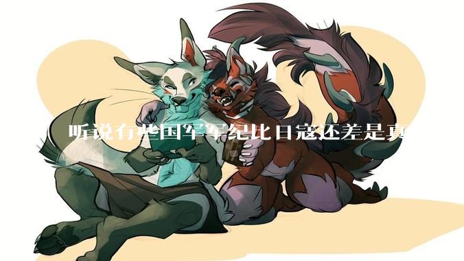听说有些国军军纪比日寇还差是真的吗？