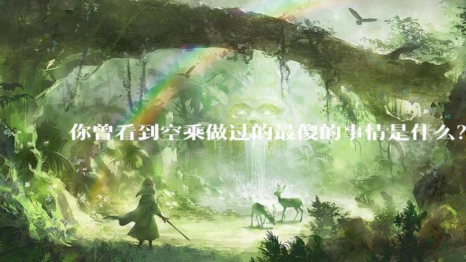 你曾看到空乘做过的最傻的事情是什么？